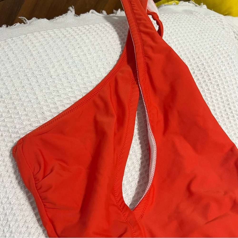 Solid & Striped Sloane Stephens Issi One Piece Bikini‎ Swimsuit Candy Red Orange